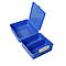 Пластиковий ланч бокс для їжі 1.4Л, квадратний, блакитний SNMZ, фото 2