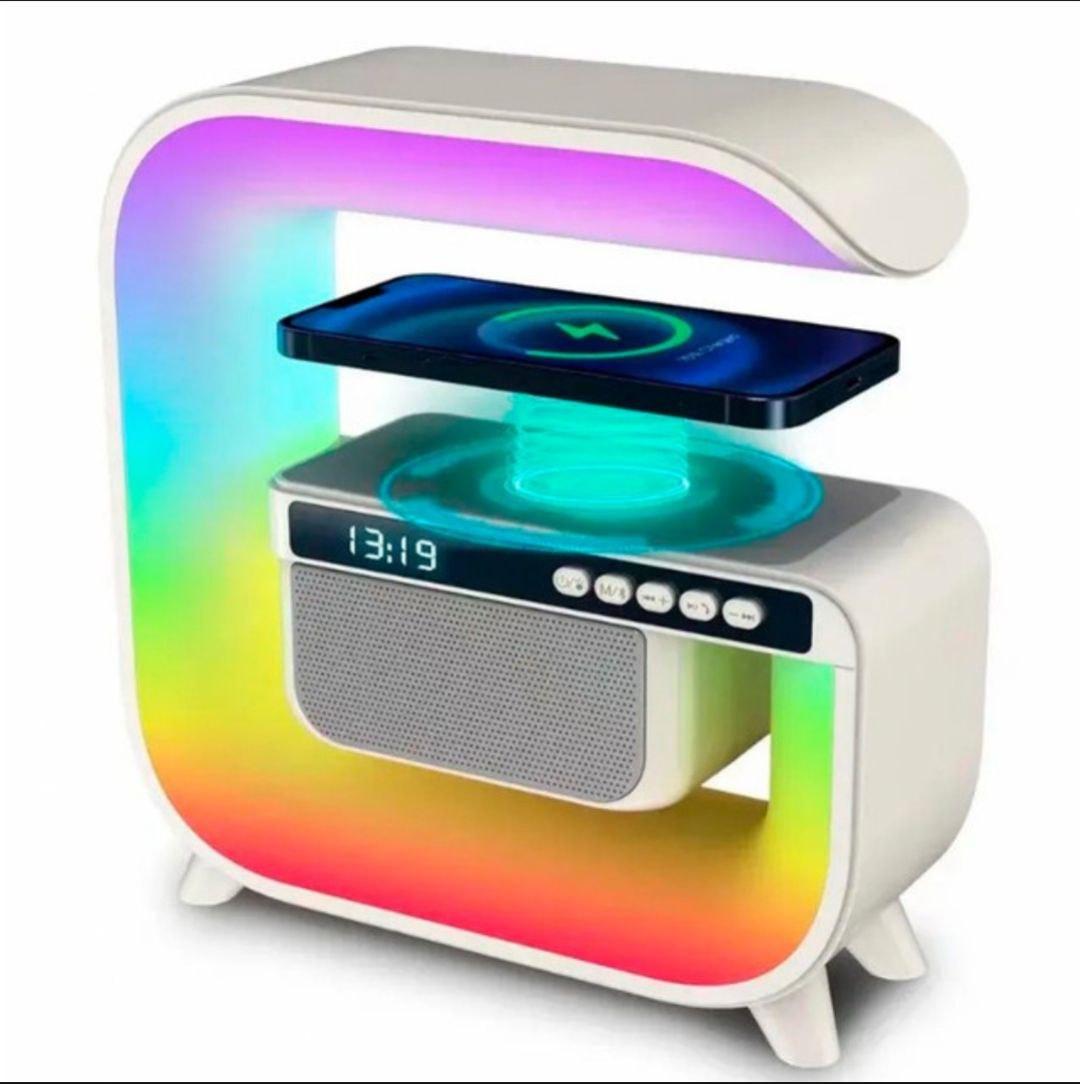 Настільна смарт лампа нічник з бездротовою зарядкою та Bluetooth колонкою Led Wireless Charging Speaker XM-G3