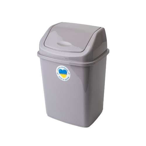 Відро для сміття 10л пластик какао Алеана, фото 1