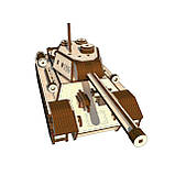 "Танк Т-34", дерев'яний конструктор, 391 деталь, 3D-пазл, фото 6