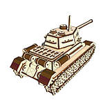 "Танк Т-34", дерев'яний конструктор, 391 деталь, 3D-пазл, фото 7