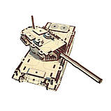 Дерев'яний конструктор 3D-пазл "Танк Leopard", 195 деталей, розвиваючі іграшки, фото 3
