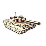 Дерев'яний конструктор 3D-пазл "Танк Leopard", 195 деталей, розвиваючі іграшки, фото 6
