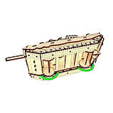 "Танк Leopard", дерев'яний конструктор, 195 деталей, 3D-пазл, фото 6