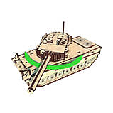 Дерев'яний конструктор 3D-пазл "Танк Leopard", 195 деталей, розвиваючі іграшки, фото 8