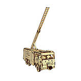 "Пожежне авто", дерев'яний конструктор, 202 деталі, 3D-пазл, фото 3