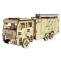 "Пожежне авто", дерев'яний конструктор, 202 деталі, 3D-пазл