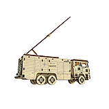 "Пожежне авто", дерев'яний конструктор, 202 деталі, 3D-пазл, фото 4