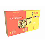 "Пожежне авто", дерев'яний конструктор, 202 деталі, 3D-пазл, фото 7