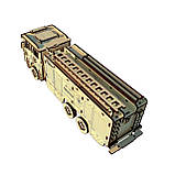 "Пожежне авто", дерев'яний конструктор, 202 деталі, 3D-пазл, фото 5