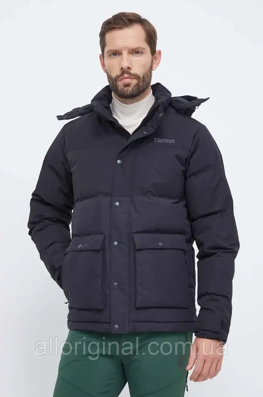AllOriginal com ua Пухова куртка Marmot чоловіча колір чорний РОЗМІРИ ЗАПИТУЙТЕ, фото 1