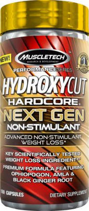 Жироспалювач без стимуляторів MuscleTech Hydroxycut Hardcore Next Gen Non-Stimulant 150 капс., фото 2