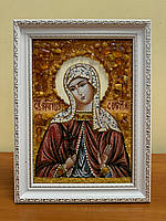 Свята мучениця Софія ікона з бурштину 20х30 см