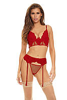 Комплект белья BOMBSHELL BOUDOIR PEEK A BOO WIRE 3 PC SET