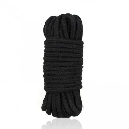 Мотузка для Шибарі, бавовна, 10 м, чорна, фото 2