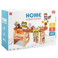 Игровой набор Home Supermarket Прилавок магазина с кассой и продуктами 52 предмета (668-69)