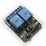 Модуль реле 2 канали, 2-канальний модуль, 5V для Arduino PIC AVR [#K-4], фото 3