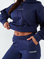 Женский спортивный костюм утепленный на флисе Vizavi NVS зимний костюм с начесом синий