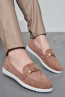 Туфлі-лофери жіночі темно-рожевого кольору 171084L