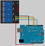 Модуль реле 4 канали, 5V для Arduino PIC AVR [#G-7], фото 5