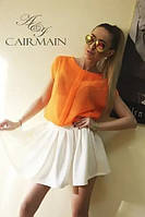 Шифоновая белая юбка,РАЗМЕР ТОЛЬКО М(44)