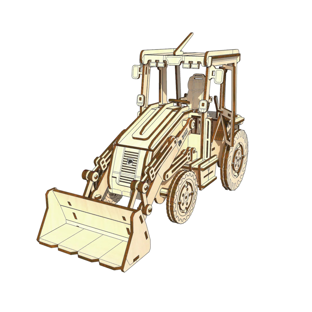 "Ескалатор", дерев'яний конструктор, 302 деталі, 3D-пазл, фото 1