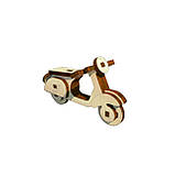 "Квадроцикл з причепом", дерев'яний конструктор, 134 деталі, 3D-пазл, фото 6