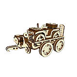 "Квадроцикл з причепом", дерев'яний конструктор, 134 деталі, 3D-пазл, фото 3