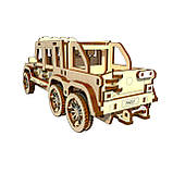 "Пікап 6×6", дерев'яний конструктор, 174 деталі, 3D-пазл, фото 3