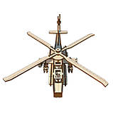 "Гелікоптер", дерев'яний конструктор, 119 деталей, 3D-пазл, фото 4