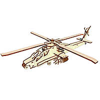 "Гелікоптер", дерев'яний конструктор, 119 деталей, 3D-пазл
