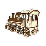 "Локомотив", дерев'яний конструктор, 267 деталей, 3D-пазл, фото 3