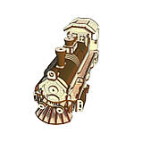 "Локомотив", дерев'яний конструктор, 267 деталей, 3D-пазл, фото 4