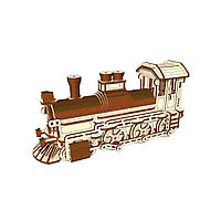 "Локомотив", дерев'яний конструктор, 267 деталей, 3D-пазл