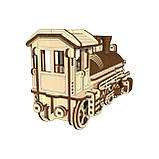 "Локомотив", дерев'яний конструктор, 267 деталей, 3D-пазл, фото 6