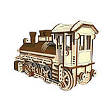 "Локомотив", дерев'яний конструктор, 267 деталей, 3D-пазл, фото 5