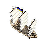 "Вітрильний корабель", дерев'яний конструктор, 148 деталі, 3D-пазл, фото 5