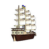 "Вітрильний корабель", дерев'яний конструктор, 148 деталі, 3D-пазл, фото 4