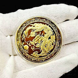 Сувенірна монета "Водникий Дракон, який грає з перлами" сильвер пам'ятних монети 2024г