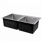 Набір Раковина для кухні Lidz LH10050B 3.0/1.0 мм Brush (LIDZLH10050BBRU3010) з вбудованим тримачем для ножів, фото 4