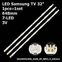LED подсветка TV Samsung 32" 7-led 3V 648mmSamsung: UE32H4510AW, UE32H4570AU, UE32H4000AK, UA32H4500AW 1шт.