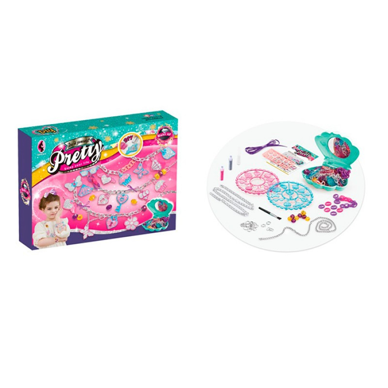 Набір для творчості KL7525-A, 3в1, основа для браслетів, нитки, літери (англійська), шнурки, наклейки, ящик, фото 1