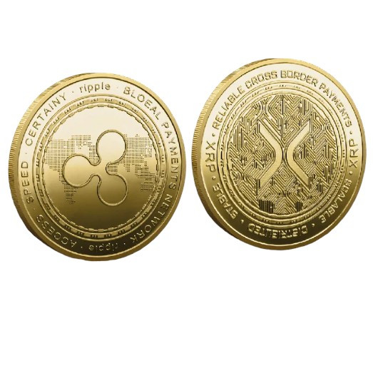 Сувенірна монета XRP Gold в пластиковому футлярі