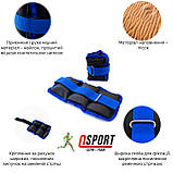 Обтяжувачі для ніг та рук (манжети для фітнесу та бігу) OSPORT Lite Comfort 2шт по 0.5кг (FI-0114), фото 3