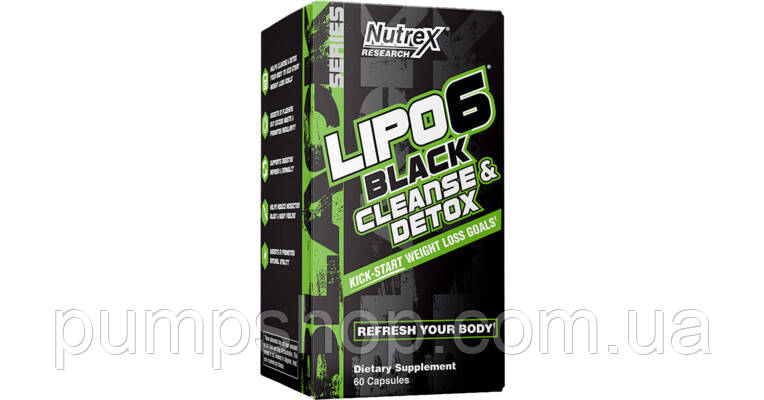 Добавка для детоксикації Nutrex Lipo-6 Black Cleanse & Detox 60 капс.