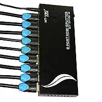 HDMI спліттер MT-SP108M, розгалужувач, (HDMI, 1 IN*8 OUT), 4K, 30Hz, фото 3