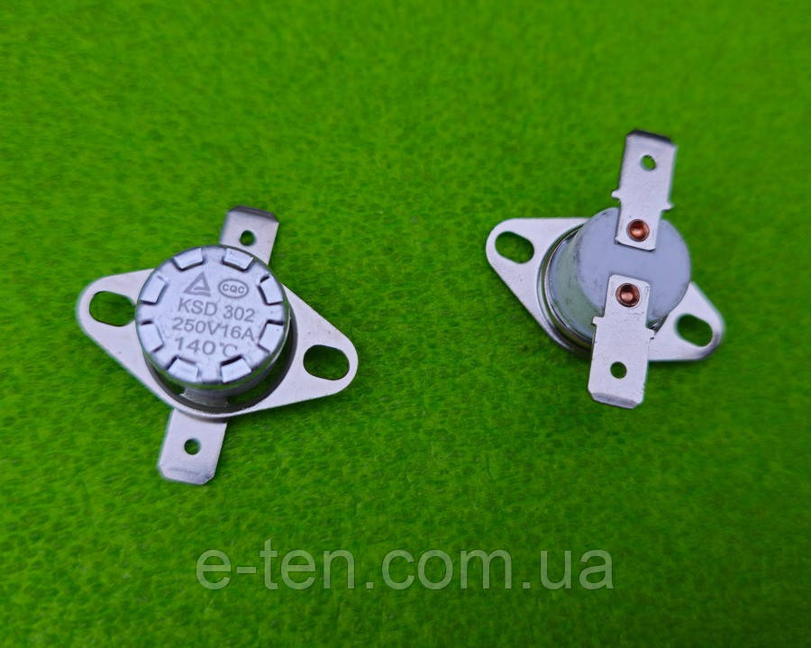 Термостат-відсікач захисний (термореле) KSD302 / Тmax=140°С / 16А / 250V (головка Ø15мм)