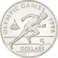Ниуэ Королева Елизавета II 5 долларов, 1992 XXVI летние Олимпийские Игры, Атланта 1996 серебро 10 гр. №619