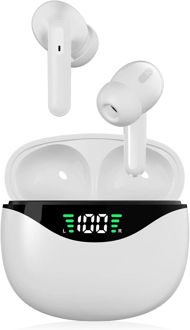 Бездротові навушники Bluetooth 5.3 Навушники 60H Playtime Світлодіодний цифровий дисплей Зарядний футляр Hi-Fi IPX5