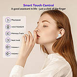 Бездротові навушники Bluetooth 5.3 Навушники 60H Playtime Світлодіодний цифровий дисплей Зарядний футляр Hi-Fi IPX5, фото 7